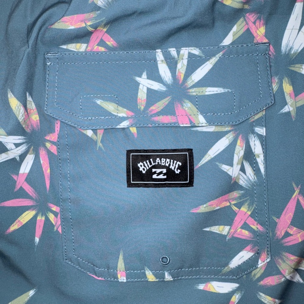 Billabong Offshore Trunk 17 Mens Tropical Stretch Board Shorts Blue Large NEW - Picture 8 of 10